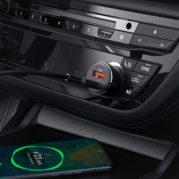 Tẩu sạc oto 60W Acefast B12